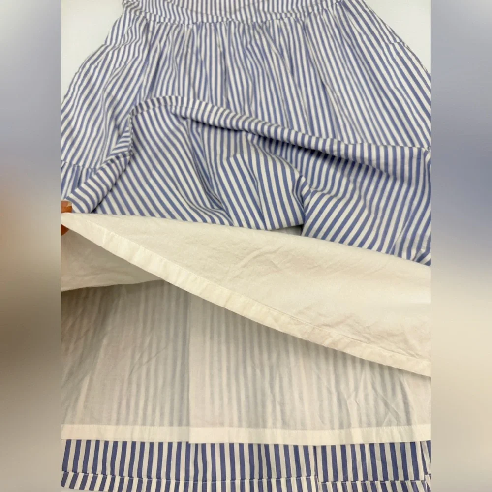 J. Crew Sleeveless Tiered Midi Dress in Cotton Poplin - 10 - Picture 8 of 13